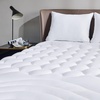 image:imageBedsure White Twin Size Mattress Pad Bundle Twin Sheets Set Grey