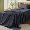 image:imageBedsure White Twin Size Mattress Pad Bundle Twin Sheets Set Grey