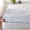 image:imageBedsure White Twin Size Mattress Pad Bundle Twin Sheets Set Grey