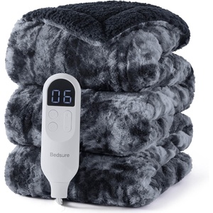 image:imageBedsure Heated Blanket Full Size Soft Electric Blanket with Preheat Grey  6 Heat6 Timer Settings 8H Auto ShutOff ETLFCC Flannel Sherpa Machine Washable Gifts for Grandma Grandpa 72x84in18  Black
