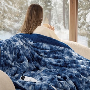 image:imageBedsure Heated Blanket Full Size Soft Electric Blanket with Preheat Grey  6 Heat6 Timer Settings 8H Auto ShutOff ETLFCC Flannel Sherpa Machine Washable Gifts for Grandma Grandpa 72x84in17  Denim Blue
