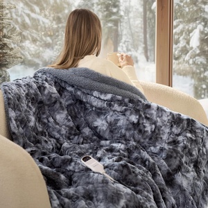 image:imageBedsure Heated Blanket Full Size Soft Electric Blanket with Preheat Grey  6 Heat6 Timer Settings 8H Auto ShutOff ETLFCC Flannel Sherpa Machine Washable Gifts for Grandma Grandpa 72x84in24  Grey