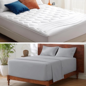 image:imageBedsure Twin Mattress Pad Bundle Deep Pocket Twin Sheets Set
