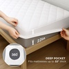 image:imageBedsure Twin XL Mattress Protector Quilted Waterproof Mattress Pad with Deep Pocket up to 22 Inches Soft Breathable Noiseless Mattress Topper Bed Cover for Home Bedroom Hotel  Navy BlueWhite
