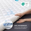 image:imageBedsure Twin XL Mattress Protector Quilted Waterproof Mattress Pad with Deep Pocket up to 22 Inches Soft Breathable Noiseless Mattress Topper Bed Cover for Home Bedroom Hotel  Navy BlueWhite