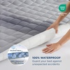 image:imageBedsure Twin XL Mattress Protector Quilted Waterproof Mattress Pad with Deep Pocket up to 22 Inches Soft Breathable Noiseless Mattress Topper Bed Cover for Home Bedroom Hotel  Navy BlueGray