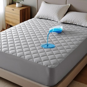 image:imageBedsure Twin XL Mattress Protector Quilted Waterproof Mattress Pad with Deep Pocket up to 22 Inches Soft Breathable Noiseless Mattress Topper Bed Cover for Home Bedroom Hotel  Navy BlueGray