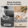 image:imageBedsure Comfyfleece Couch Covers for Dogs NonSlip Sofa Covers for Pets  300gsm Thick Quilted Padding UltraSoft Corduroy Flannel Machine Washable for Small 3Seater  Large Loveseat 70Pastel Grey
