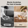 image:imageBedsure Comfyfleece Couch Covers for Dogs NonSlip Sofa Covers for Pets  300gsm Thick Quilted Padding UltraSoft Corduroy Flannel Machine Washable for Small 3Seater  Large Loveseat 70Copper Brown