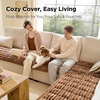 image:imageBedsure Comfyfleece Couch Covers for Dogs NonSlip Sofa Covers for Pets  300gsm Thick Quilted Padding UltraSoft Corduroy Flannel Machine Washable for Small 3Seater  Large Loveseat 70Copper Brown