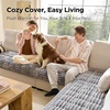 image:imageBedsure Comfyfleece Couch Covers for Dogs NonSlip Sofa Covers for Pets  300gsm Thick Quilted Padding UltraSoft Corduroy Flannel Machine Washable for Small 3Seater  Large Loveseat 70Pastel Grey