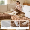 image:imageBedsure Comfyfleece Couch Covers for Dogs NonSlip Sofa Covers for Pets  300gsm Thick Quilted Padding UltraSoft Corduroy Flannel Machine Washable for Small 3Seater  Large Loveseat 70Copper Brown