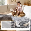 image:imageBedsure Comfyfleece Couch Covers for Dogs NonSlip Sofa Covers for Pets  300gsm Thick Quilted Padding UltraSoft Corduroy Flannel Machine Washable for Small 3Seater  Large Loveseat 70Pastel Grey