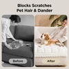 image:imageBedsure Comfyfleece Couch Covers for Dogs NonSlip Sofa Covers for Pets  300gsm Thick Quilted Padding UltraSoft Corduroy Flannel Machine Washable for Small 3Seater  Large Loveseat 70Powder White