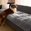 image:imageBedsure Comfyfleece Couch Covers for Dogs NonSlip Sofa Covers for Pets  300gsm Thick Quilted Padding UltraSoft Corduroy Flannel Machine Washable for Small 3Seater  Large Loveseat 70Pastel Grey