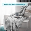 image:imageBedsure Bundle of Cotton Waffle Blanket Dark Grey and Dark Grey Throw XL