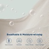 image:imageBedsure Burgundy Cooling Blanket and Beige Linen Waffle Blanket 90x90 Inches