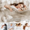 image:imageBedsure Burgundy Cooling Blanket and Beige Linen Waffle Blanket 90x90 Inches