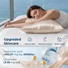 image:imageBedsure Cooling Comforter Bundle Cooling Pillow Cases for Hot Sleepers with DualSided Cool Tech 2 Pack HA amp Ceramides Infused Silky Cooling Pillowcases Soft for Skin Hair Green amp Beige King Size