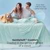 image:imageBedsure Cooling Comforter Bundle Cooling Pillow Cases for Hot Sleepers with DualSided Cool Tech 2 Pack HA amp Ceramides Infused Silky Cooling Pillowcases Soft for Skin Hair Green amp Beige King Size