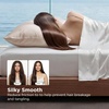 image:imageBedsure Cooling Comforter Bundle Cooling Pillow Cases for Hot Sleepers with DualSided Cool Tech 2 Pack HA amp Ceramides Infused Silky Cooling Pillowcases Soft for Skin Hair Green amp Beige King Size