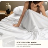 image:imageBedsure Cooling Cotton Waffle Blanket Bundle Cooling Sheets Queen