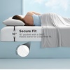 image:imageBedsure Cooling Fitted Sheet Bundle Cooling Pillow Cases Fitted Sheet Only with 360Elastic Band Silky Pillow Cases Set of 2 with Zipper Infused 3 HA amp Ceramides Gifts for Women Queen White
