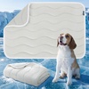 image:imageBedsure Cooling Mat for Large Dogs  QMaxgt04 35x23 Grey Cooling Blanket for Small Dogs with Breathable AirCore Fill QMAXgt04 Pearl Grey 25x35