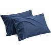 image:imageBedsure Cooling Pillow Cases Queen Bundle Queen Sheet Set Navy
