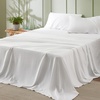 image:imageBedsure Cooling Pillow Cases Standard Size Bundle Full Size Sheets White
