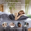 image:imageBedsure Cooling Sheets Set Queen Bundle Cooling Pillow Cases Queen with Envelope Closure Dark Grey