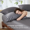 image:imageBedsure Cooling Sheets Set Queen Bundle Cooling Pillow Cases Queen with Envelope Closure Dark Grey