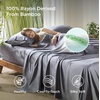 image:imageBedsure Cooling Sheets Set Queen Bundle Cooling Pillow Cases Queen with Envelope Closure Dark Grey