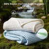 image:imageBedsure Light Blue Cooling Waffle Blanket amp Blue Cooling Blanket