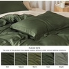 image:imageBedsure PureWoven Cooling Duvet Cover Ideal for Hot Sleepers Queen Size  100 Viscose Derived from Bamboo Lightweight amp Silky Soft Breathable MoistureWicking Bedding Set OEKOTEX Charcoal04  Olive Green No Comforter