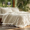 image:imageBedsure PureWoven Cooling Duvet Cover Ideal for Hot Sleepers Queen Size  100 Viscose Derived from Bamboo Lightweight amp Silky Soft Breathable MoistureWicking Bedding Set OEKOTEX Charcoal01  Light Beige No Comforter