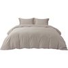 image:imageBedsure PureWoven Cooling Duvet Cover Ideal for Hot Sleepers Queen Size  100 Viscose Derived from Bamboo Lightweight amp Silky Soft Breathable MoistureWicking Bedding Set OEKOTEX Charcoal07  Simply Taupe No Comforter