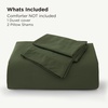 image:imageBedsure PureWoven Cooling Duvet Cover Ideal for Hot Sleepers Queen Size  100 Viscose Derived from Bamboo Lightweight amp Silky Soft Breathable MoistureWicking Bedding Set OEKOTEX Charcoal04  Olive Green No Comforter
