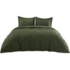 image:imageBedsure PureWoven Cooling Duvet Cover Ideal for Hot Sleepers Queen Size  100 Viscose Derived from Bamboo Lightweight amp Silky Soft Breathable MoistureWicking Bedding Set OEKOTEX Charcoal04  Olive Green No Comforter