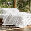 image:imageBedsure PureWoven Cooling Duvet Cover Ideal for Hot Sleepers Queen Size  100 Viscose Derived from Bamboo Lightweight amp Silky Soft Breathable MoistureWicking Bedding Set OEKOTEX Charcoal02  Pure White No Comforter