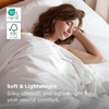 image:imageBedsure PureWoven Cooling Duvet Cover Ideal for Hot Sleepers Queen Size  100 Viscose Derived from Bamboo Lightweight amp Silky Soft Breathable MoistureWicking Bedding Set OEKOTEX Charcoal02  Pure White No Comforter