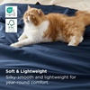 image:imageBedsure PureWoven Cooling Duvet Cover Ideal for Hot Sleepers Queen Size  100 Viscose Derived from Bamboo Lightweight amp Silky Soft Breathable MoistureWicking Bedding Set OEKOTEX Charcoal05  Navy No Comforter