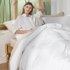 image:imageBedsure PureWoven Cooling Duvet Cover Ideal for Hot Sleepers Queen Size  100 Viscose Derived from Bamboo Lightweight amp Silky Soft Breathable MoistureWicking Bedding Set OEKOTEX Charcoal02  Pure White No Comforter