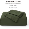 image:imageBedsure PureWoven Cooling Duvet Cover Ideal for Hot Sleepers Queen Size  100 Viscose Derived from Bamboo Lightweight amp Silky Soft Breathable MoistureWicking Bedding Set OEKOTEX Charcoal04  Olive Green No Comforter