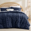 image:imageBedsure Queen Size Navy Cooling Sheet Set and Boho Duvet Cover Set with Pillow Shams  All Seasons Bedding