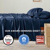 image:imageBedsure Queen Size Navy Cooling Sheet Set and Boho Duvet Cover Set with Pillow Shams  All Seasons Bedding