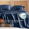 image:imageBedsure Queen Size Navy Cooling Sheet Set and Boho Duvet Cover Set with Pillow Shams  All Seasons Bedding