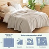 image:imageBedsure Sage Green Cooling Blanket and Beige Linen Waffle Blanket 104x90 Inches