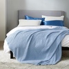 image:imageBedsure Sky Blue Cooling Blanket and Beige Linen Waffle Blanket 90x90 Inches