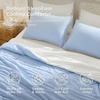 image:imageBedsure SleepEase Cooling Comforter King Size for Summer 3 Pieces Blue Cooling Comforters for Hot Sleepers DoubleSided Cool Tech King Bedding Set with 1 Soft Breathable Comforter 2 Pillowcases